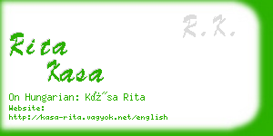 rita kasa business card